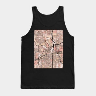 Fort Worth Map Pattern in Soft Pink Pastels Tank Top